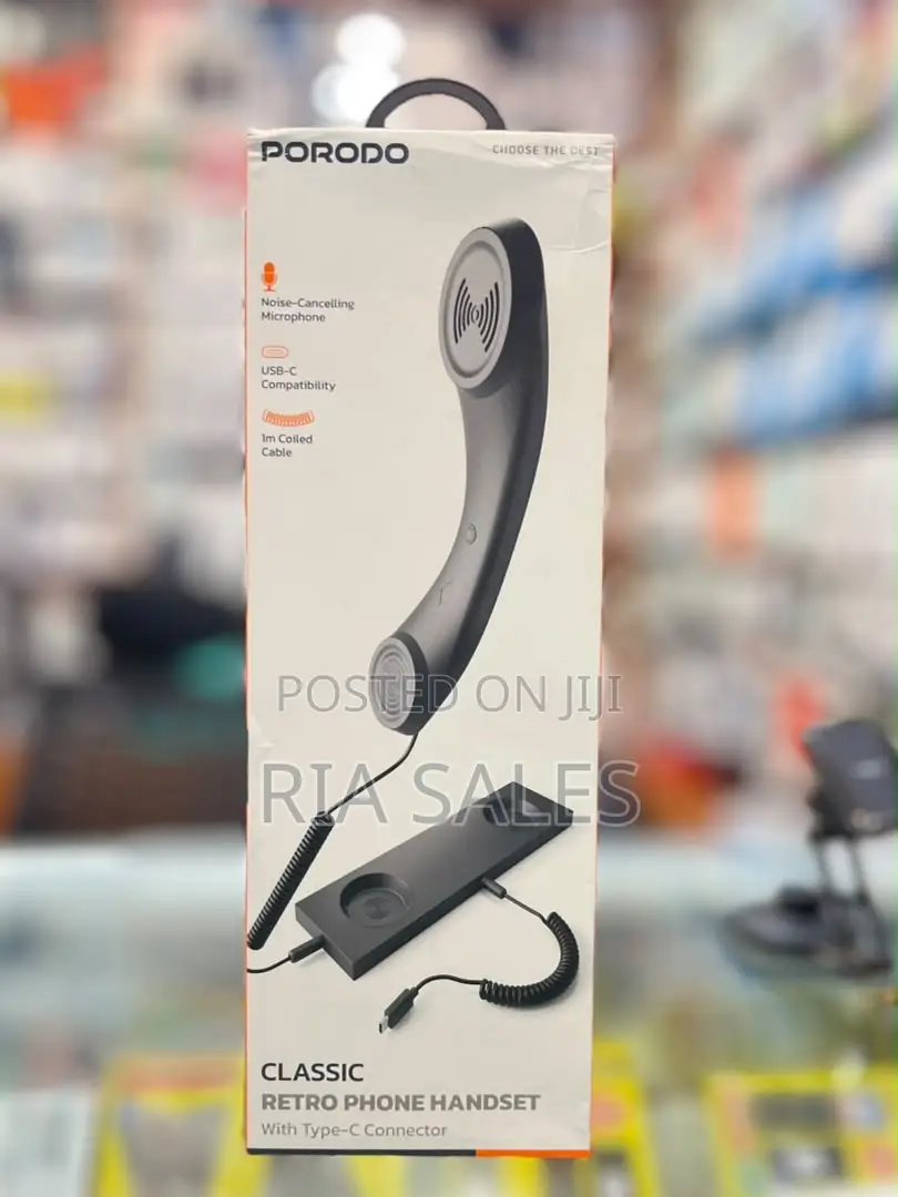 Porodo Classic Retro Phone Headset With Type-C Connector