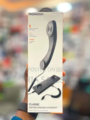 Porodo Classic Retro Phone Headset With Type-C Connector