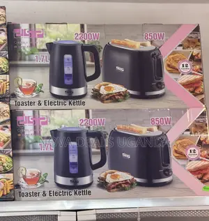 2-in-1, 1.7l Stainless Steel Kettle 2200w 2-Slice Toaster Steel Body