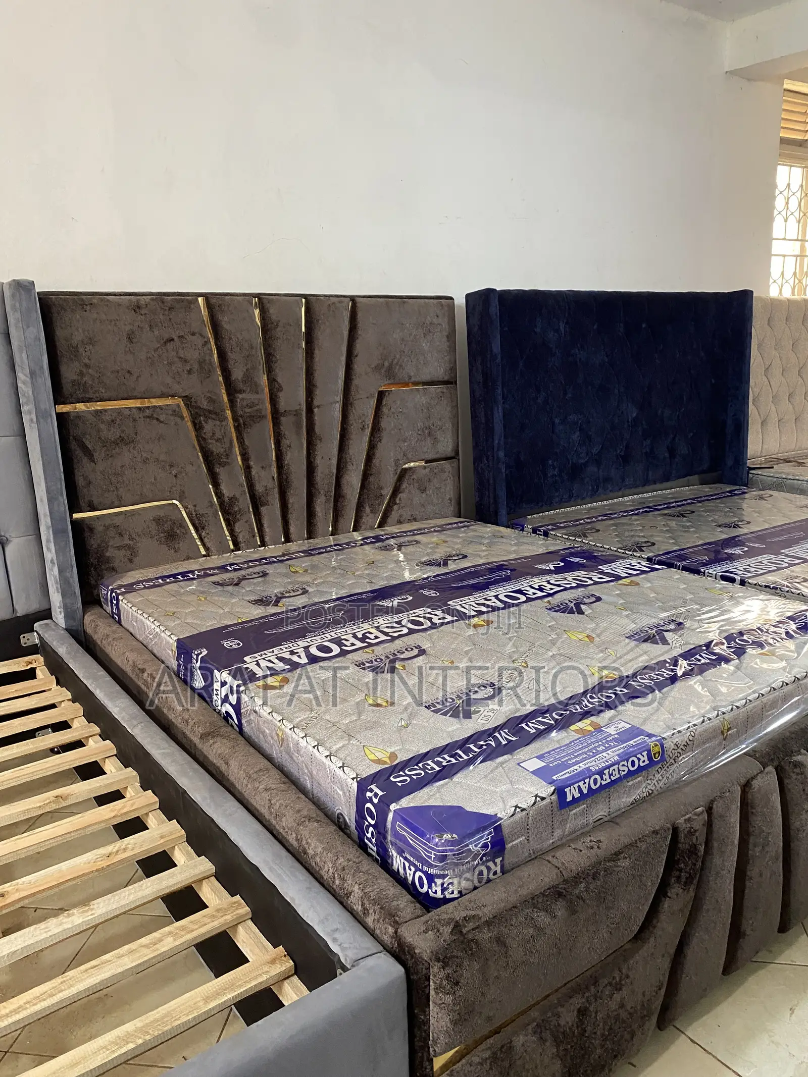 Tall, Dramatic Wingback Headboard Bed