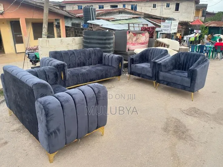 Nice Black Golden Sofa Set