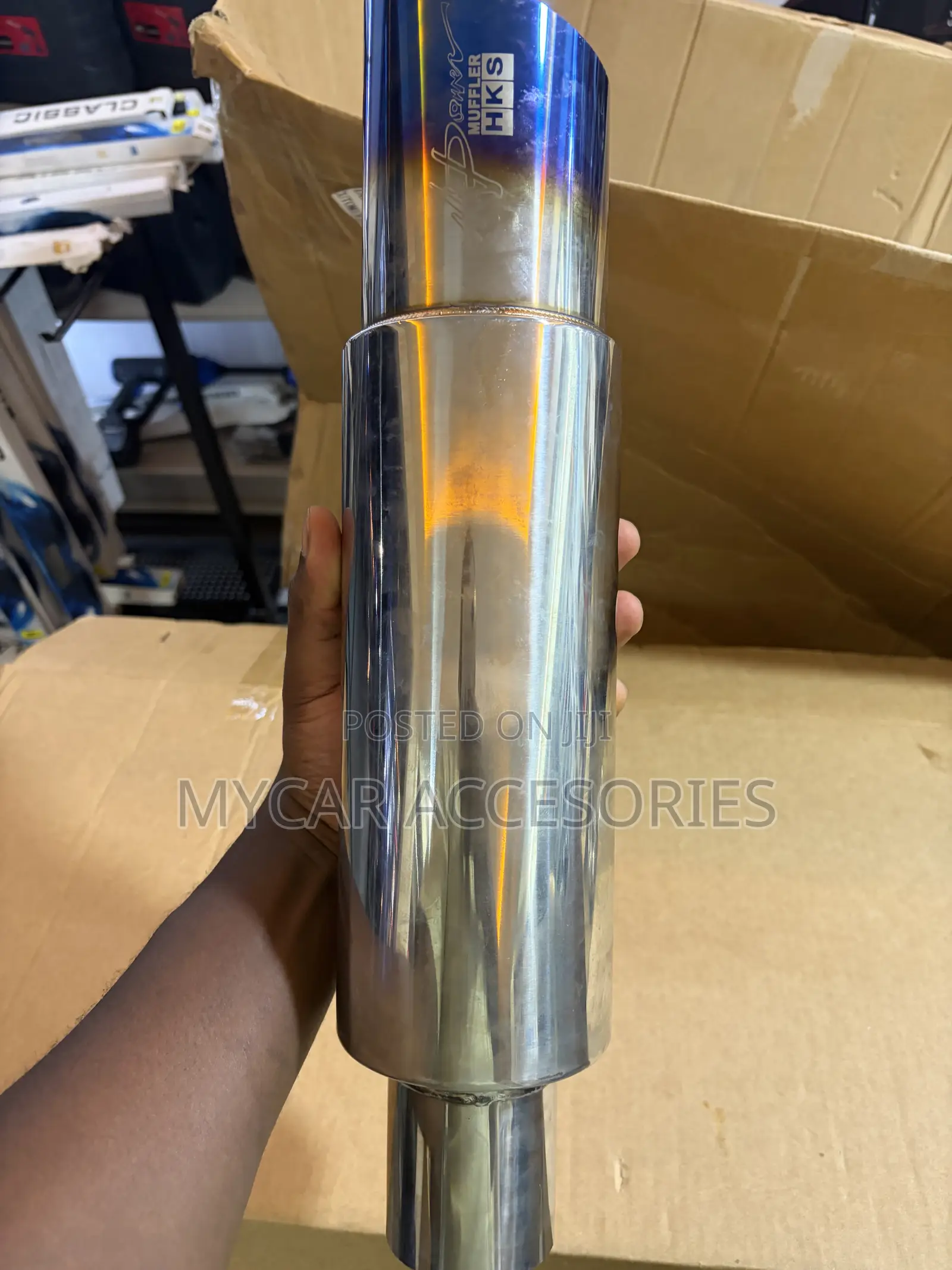 HKS Universal Stainless Hi Power 130mm Titanium Sound Muffler