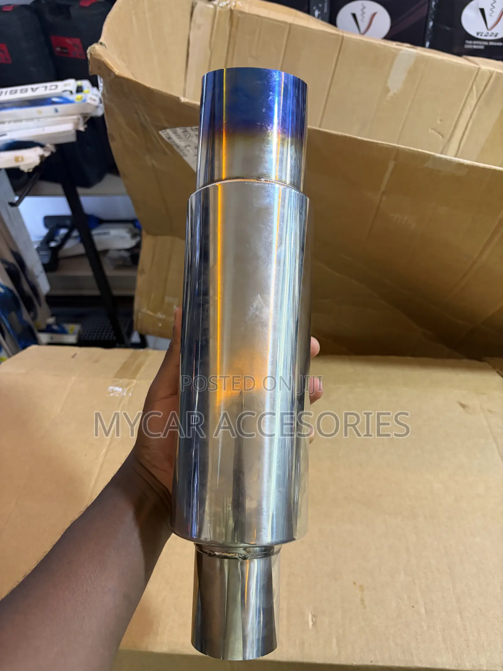 HKS Universal Stainless Hi Power 130mm Titanium Sound Muffler