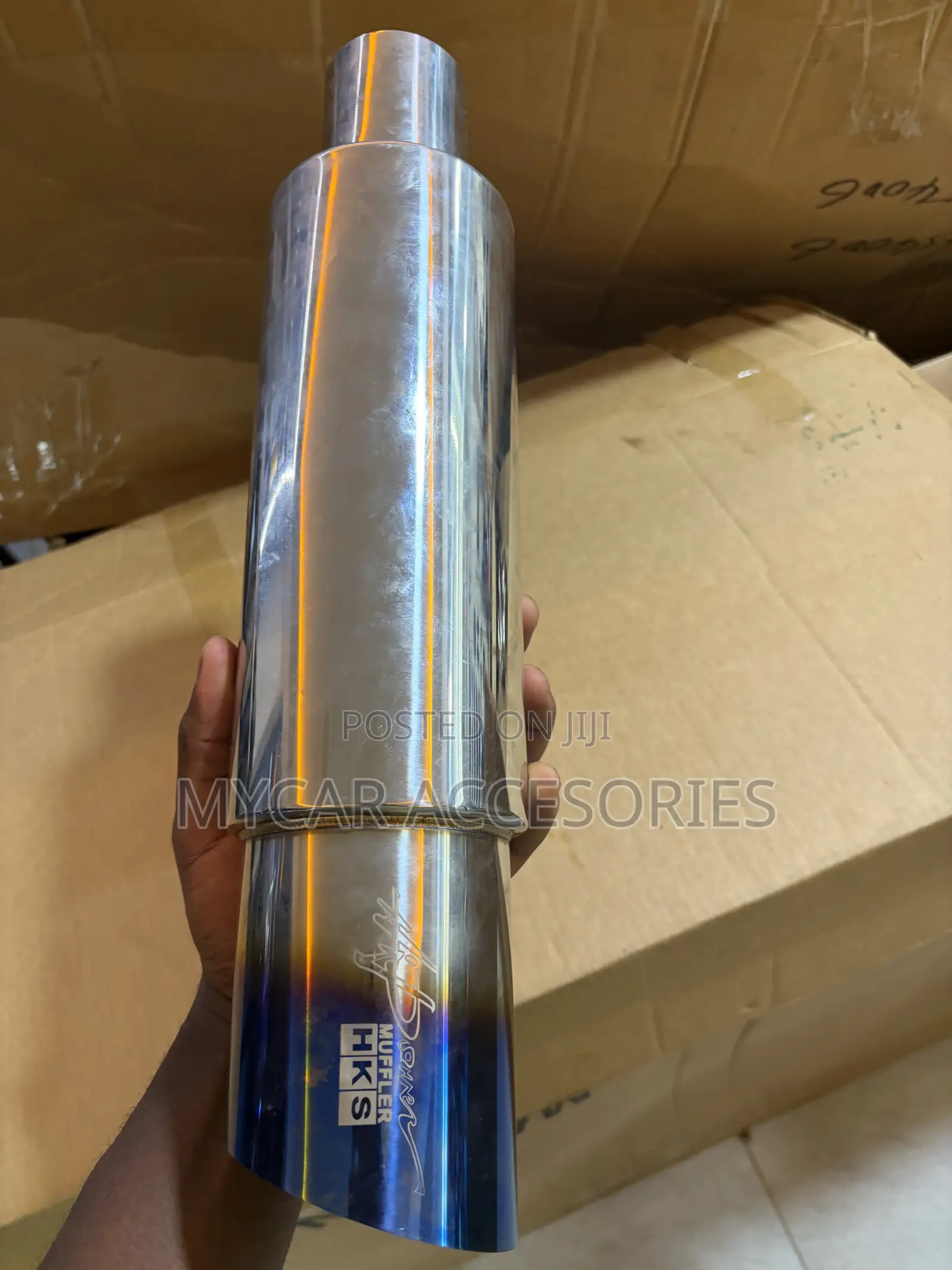 HKS Universal Stainless Hi Power 130mm Titanium Sound Muffler