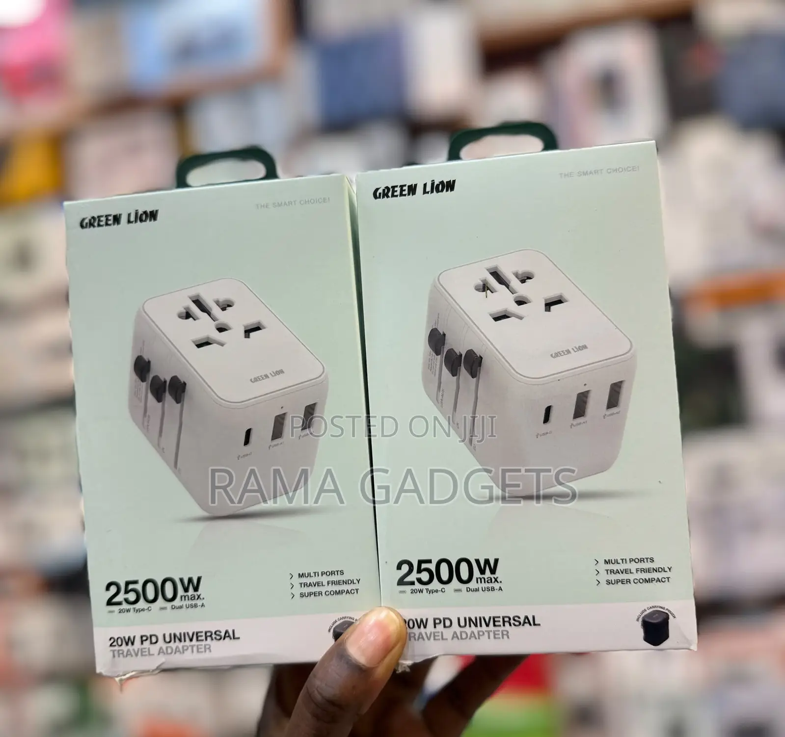 Green Lion Pd Universal Travel Adapter Featuring Multi-Port