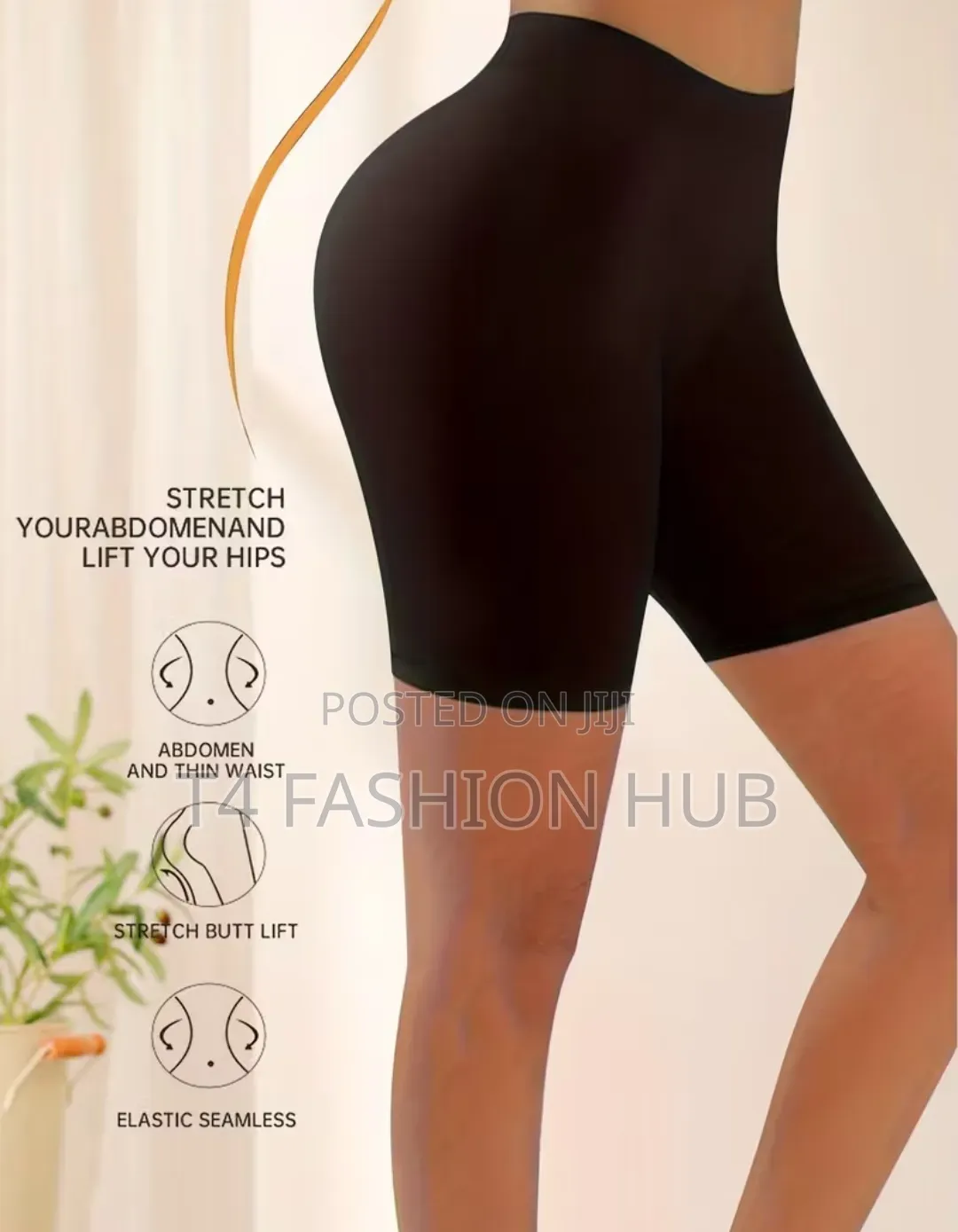 A Set Of 3 Women's Biker Panties -black Color