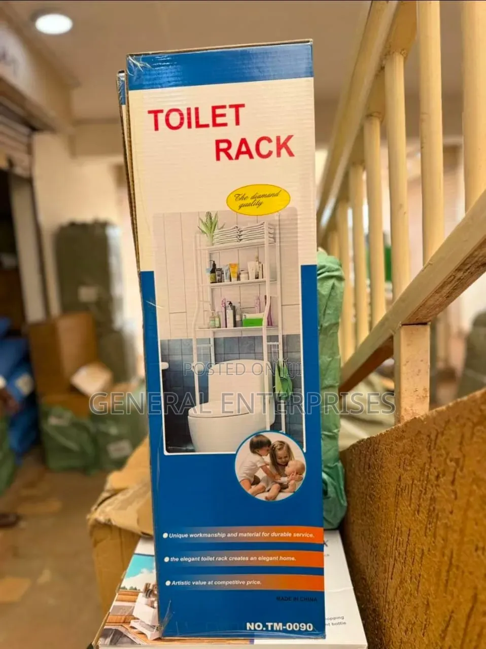 Three-tier Space-saving Bathroom Storage Toilet Rack