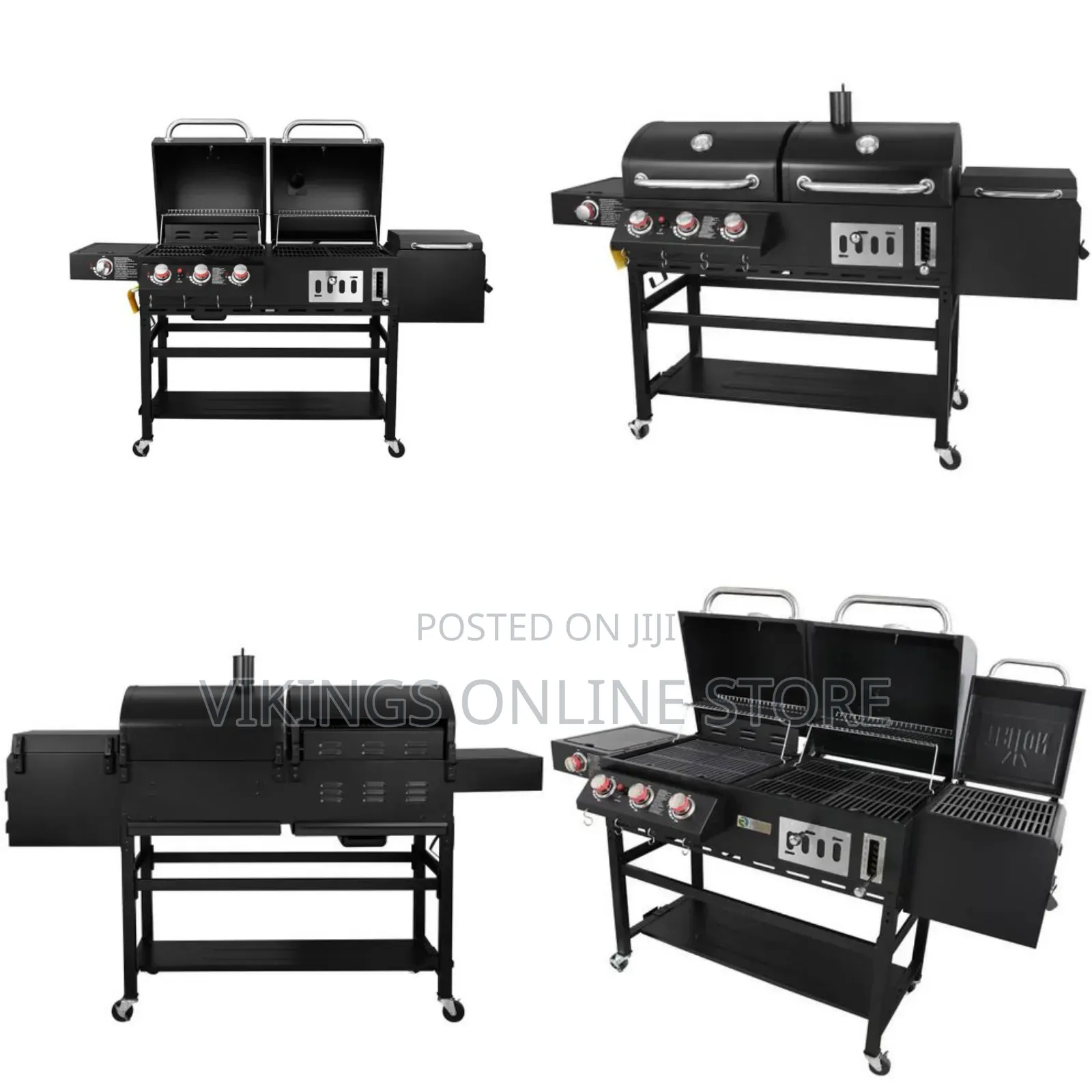 2-in-1 System Smoke Hollow Charcoal and Gas Combo Station Barbecue BBQ