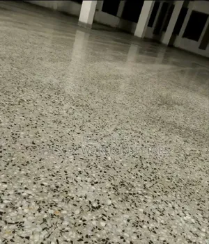 Terrazo Floor Finished Black and Gray at Mainhall