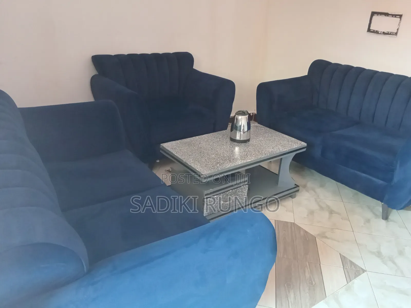 Furniture Blue Chairs and Table. The Blue Color of River Nile.