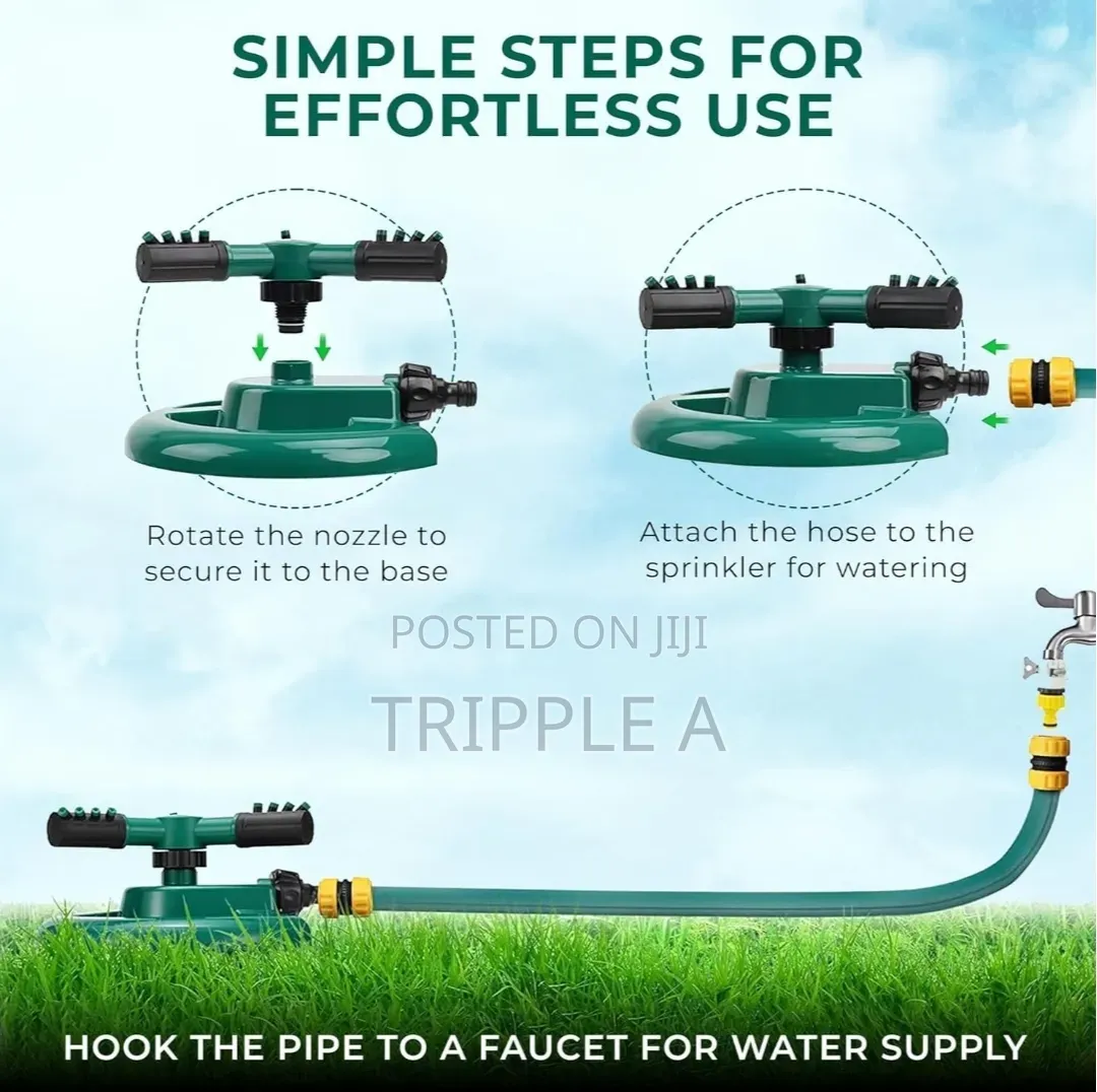 Automatic 360° Rotating Garden Sprinkler