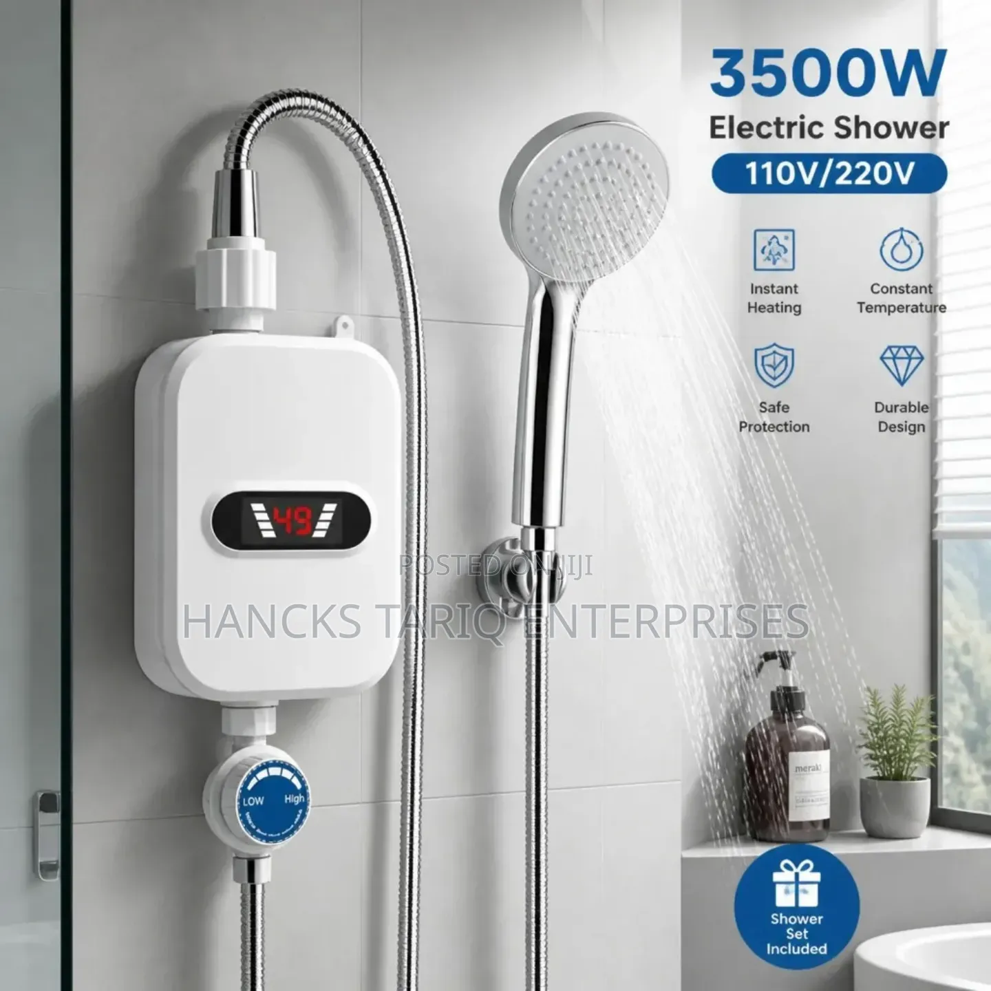 Portable Instant Tankless Water Heater – Ideal For Home Bathroom