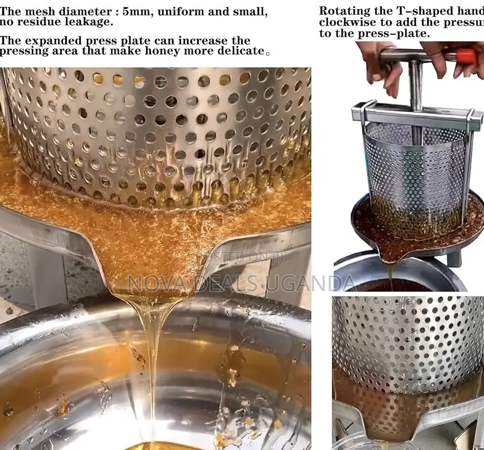 Portable Manual Honey Press Extractor Wax Machine Stainless Steel