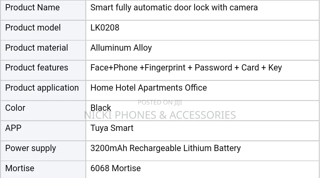 High Tech Security Smart Door Lock