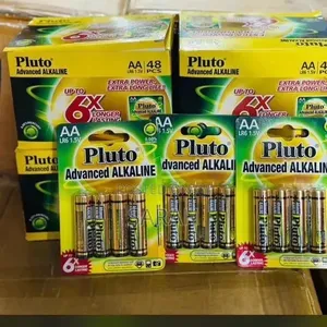 Pluto Advanced Alkaline Aa Batteries Sold In 4-piece Boxes
