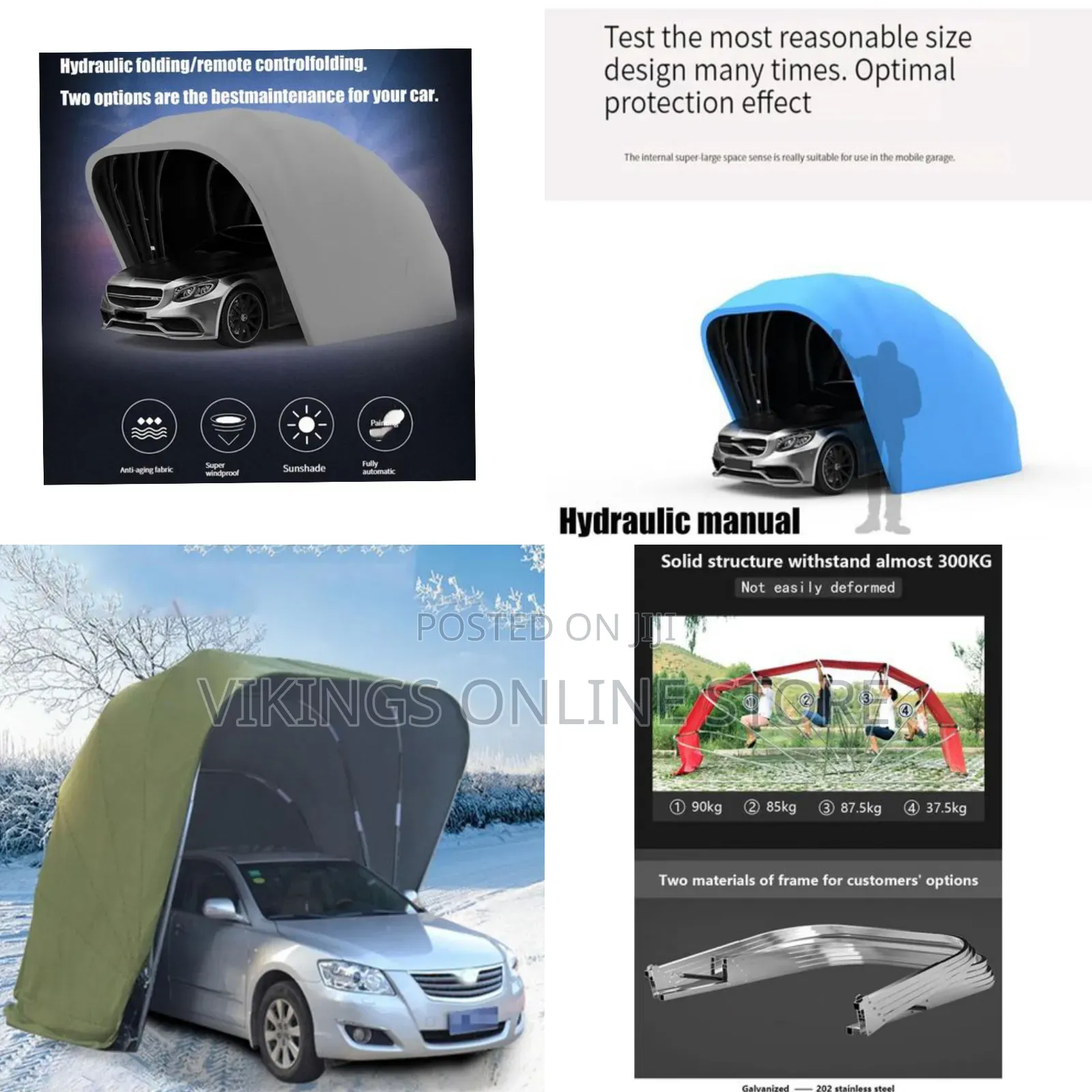 Folding Retractable Outdoor Car Shelter Tent,Portable Semi-Automatic