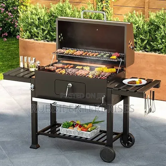 Adjustable Home Commercial Barbeque Grill (Uses Charcoal)