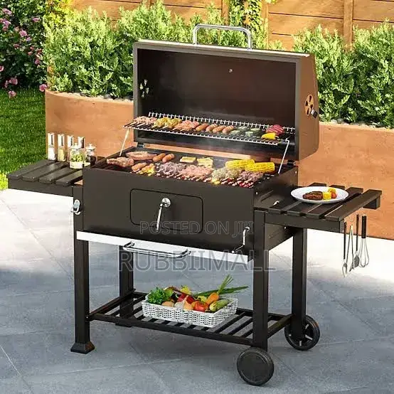 Adjustable Home Commercial Barbeque Grill (Uses Charcoal)