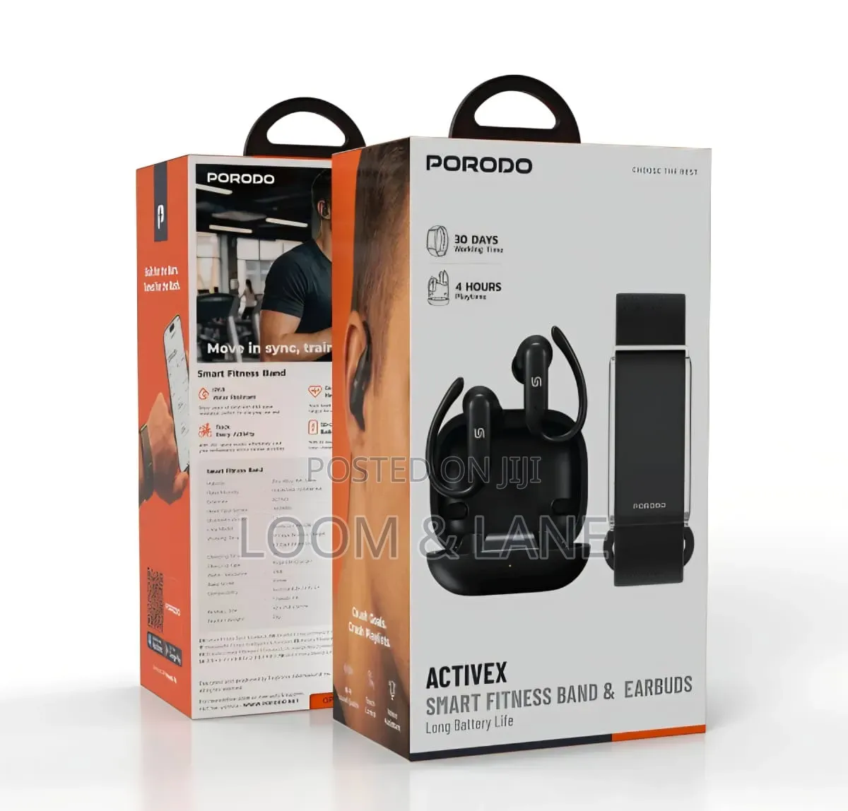 2-in-1porodo Activex Smart Fitness Band Earbuds