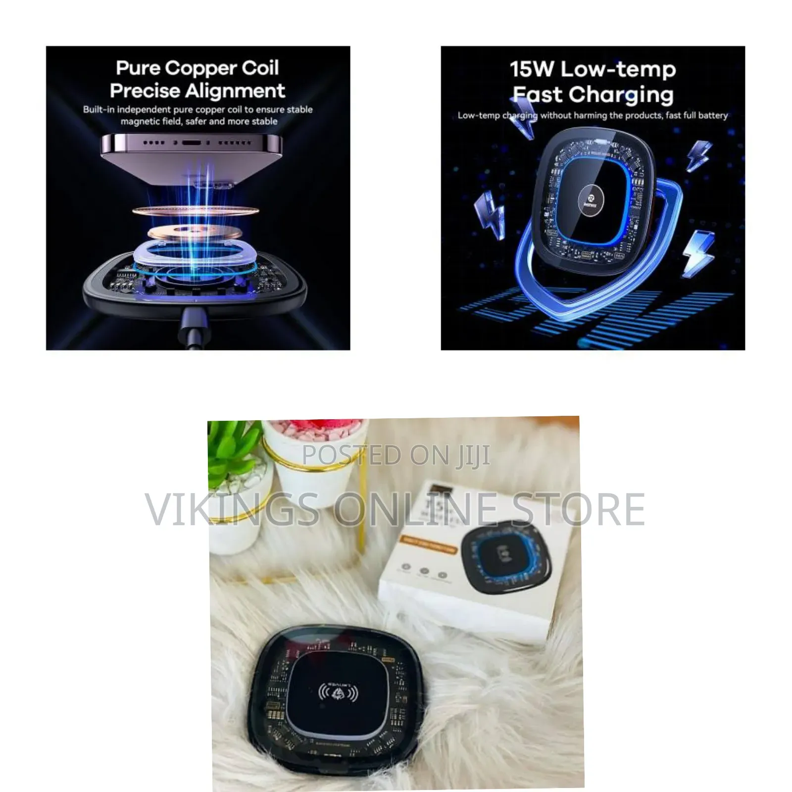 Lenyes Walking Series 15w Transparent Wireless Charger Stand Pw305