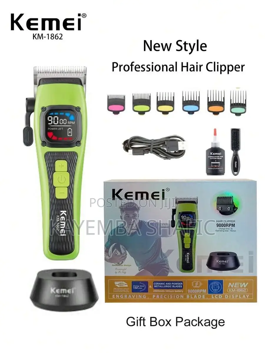 Kemei Km-1863 Professional Hair Clipper 9000rpm – Brand New