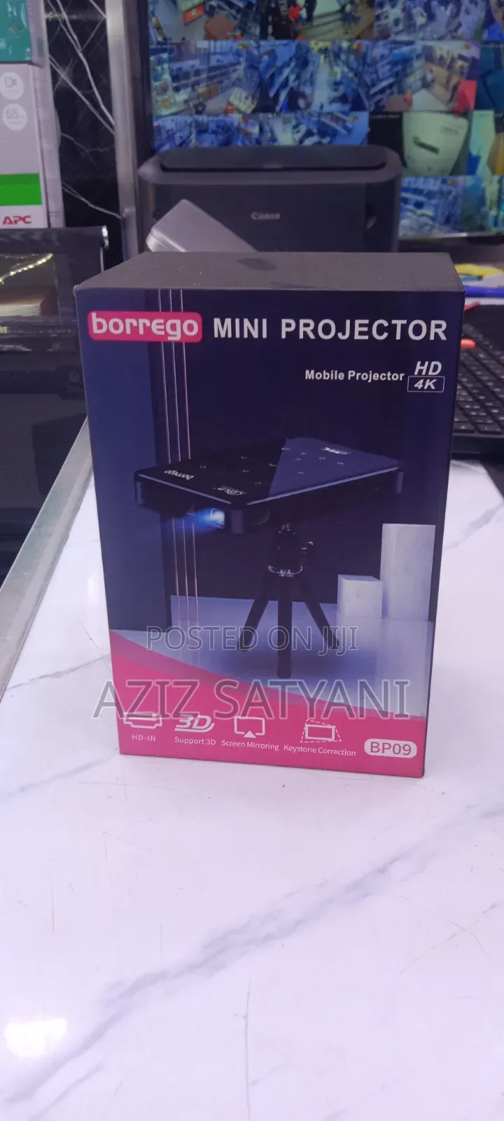 Borrego Mini Projector Ultra Hd Home Cinema Built Wifi 1000lum T200