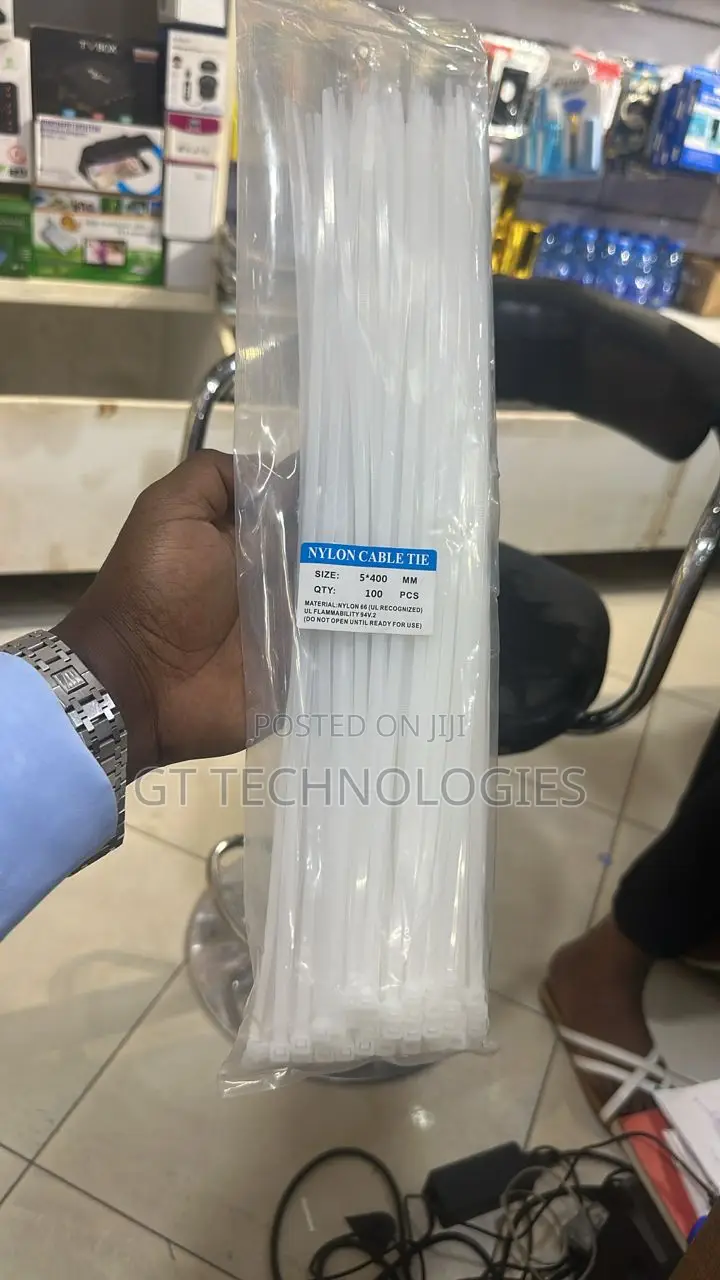 Pack Of 100 White Nylon Cable Ties / Cable Ties