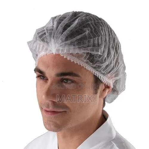 100pc Disposable Hair Net Non Woven Head Bouffant Hair Cap