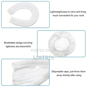 100pc Disposable Hair Net Non Woven Head Bouffant Hair Cap