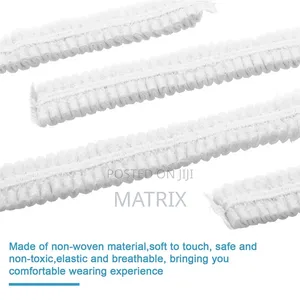 100pc Disposable Hair Net Non Woven Head Bouffant Hair Cap