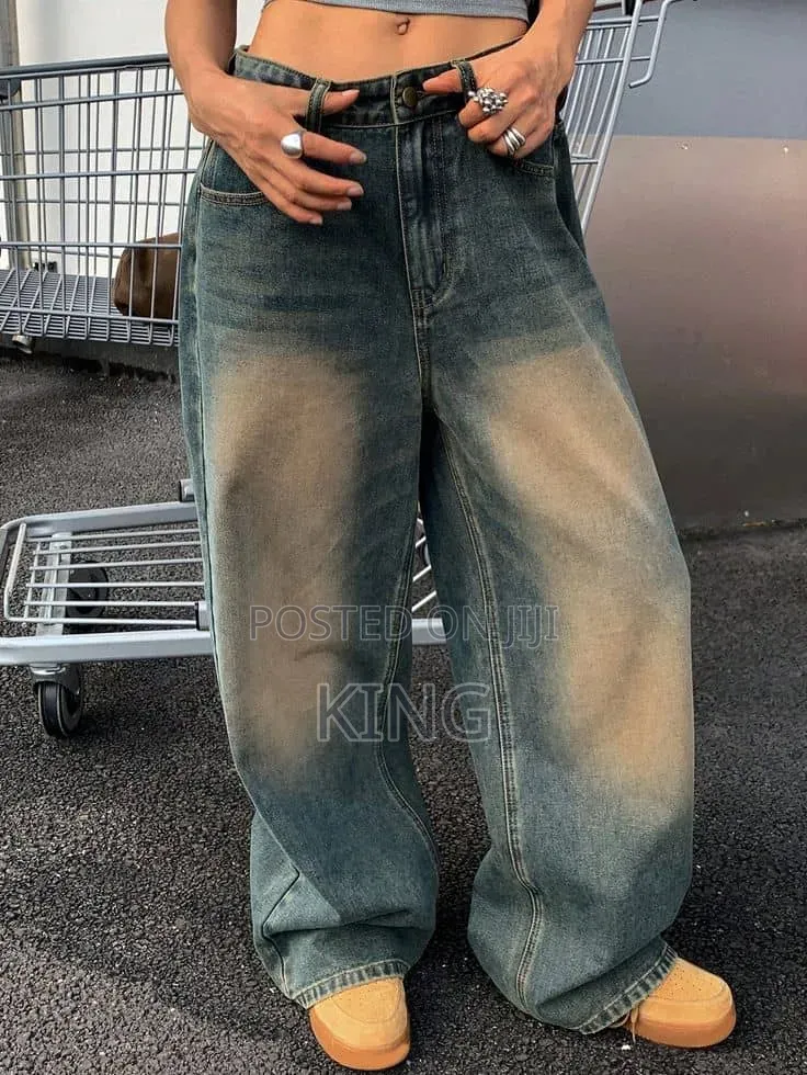 Randomoff Breeze Washing Jeans. Dusty Blue. Men's, Women's