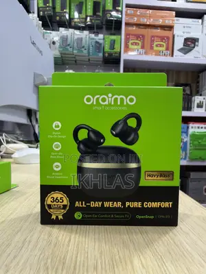 Oraimo Opensnap Opn-373 Earpods Stylish Clip-on Design , Open Ear Bass