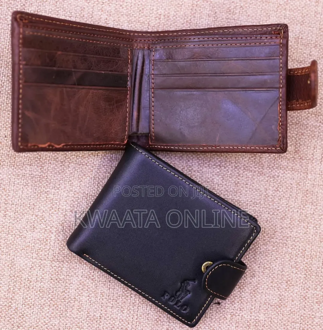 Men Wallets Leather Money Clip Front Pocket Thin Folded Wallet