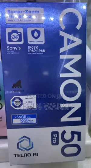New Tecno Camon 50 Pro 256 GB Black