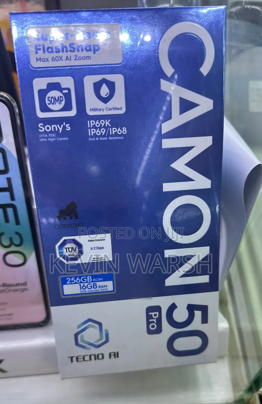 New Tecno Camon 50 Pro 256 GB Black