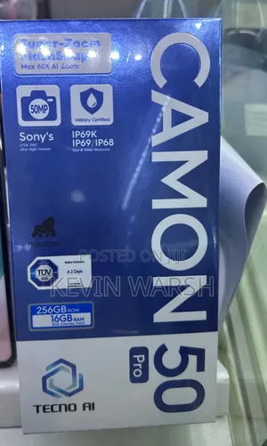 New Tecno Camon 50 Pro 256 GB Silver