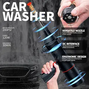 4-in-1 Cordless Car Care Kit - Pressure Washer, Vacuum Tire Inflator