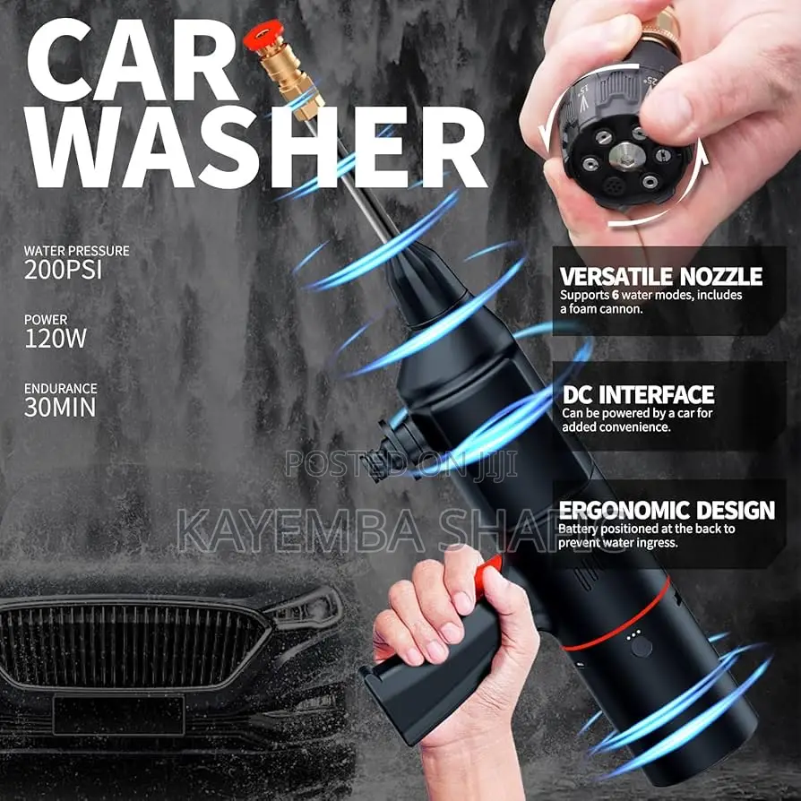4-in-1 Cordless Car Care Kit - Pressure Washer, Vacuum Tire Inflator