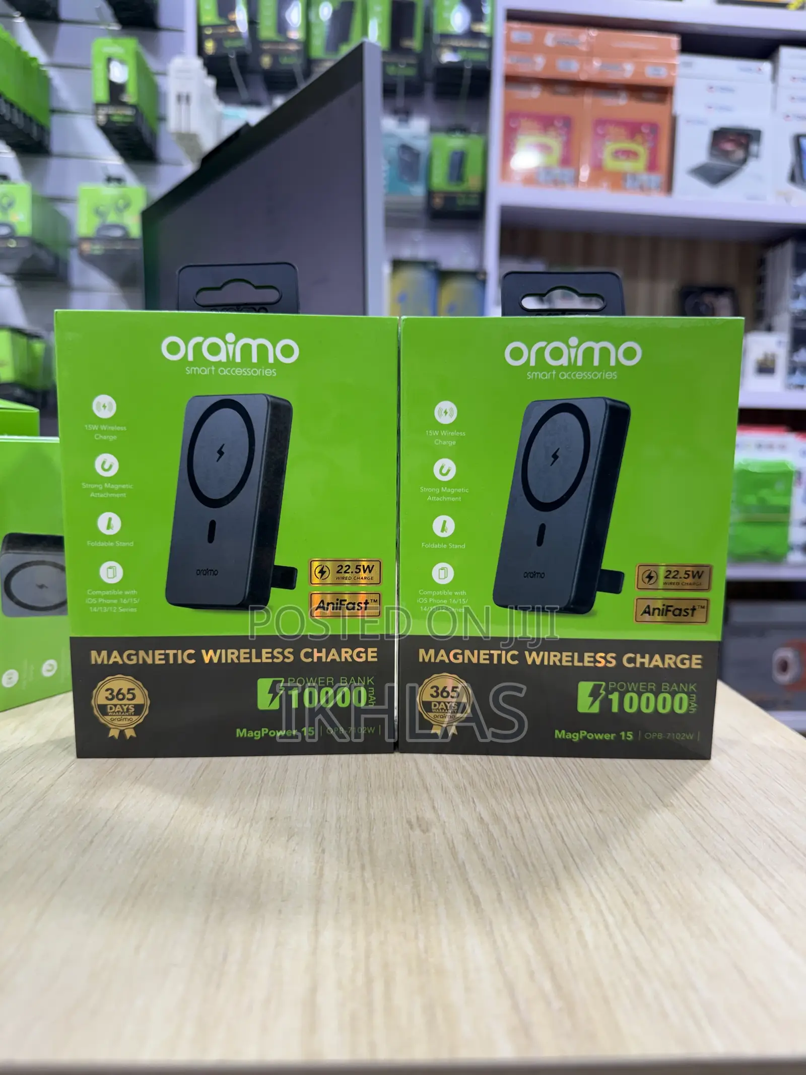 Oraimo Mag Power 15 Powerbank Opb-7102w Magnetic Wireless Charger