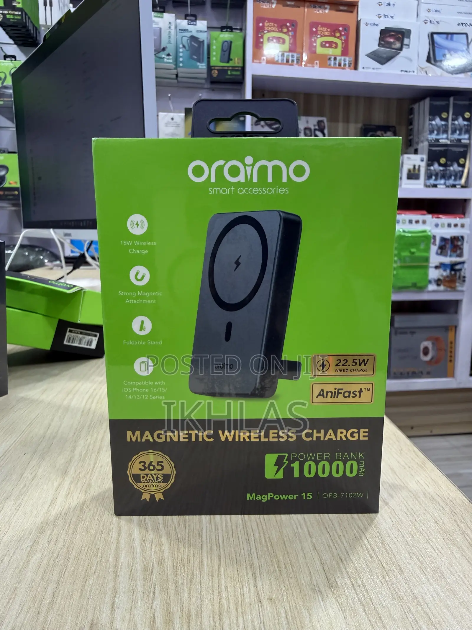 Oraimo Mag Power 15 Powerbank Opb-7102w Magnetic Wireless Charger