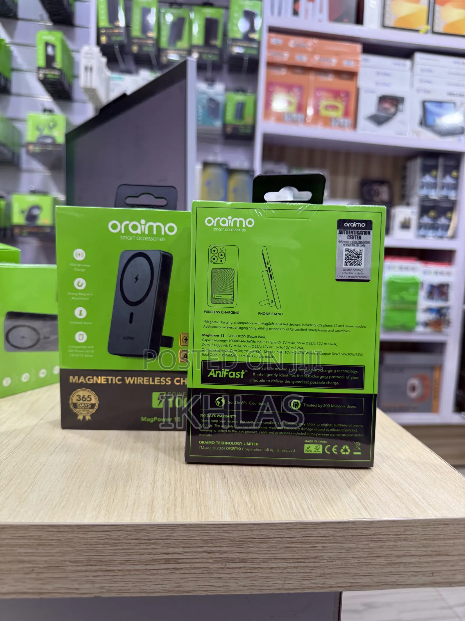 Oraimo Mag Power 15 Powerbank Opb-7102w Magnetic Wireless Charger