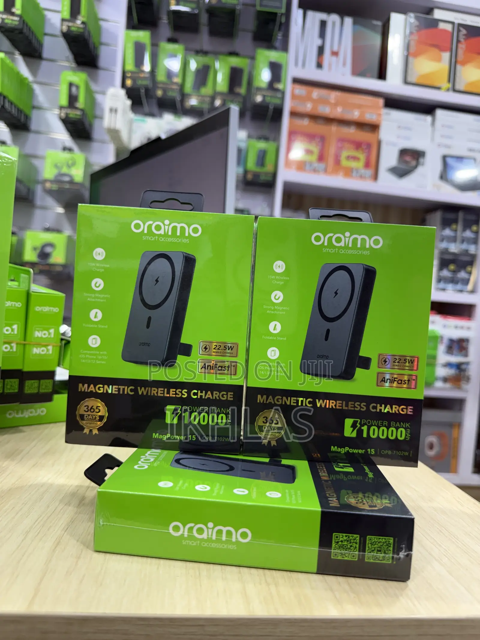 Oraimo Mag Power 15 Powerbank Opb-7102w Magnetic Wireless Charger