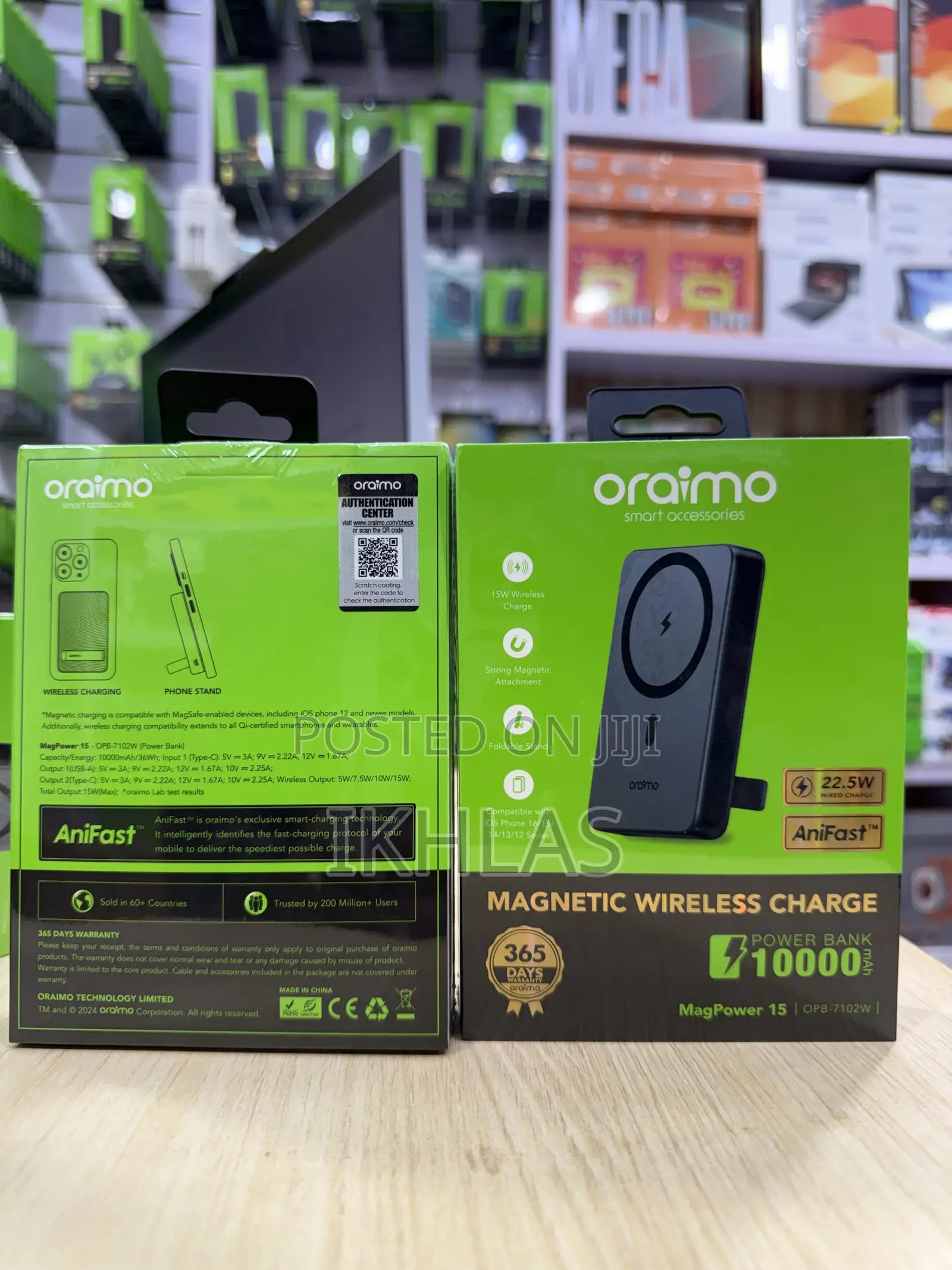 Oraimo Mag Power 15 Powerbank Opb-7102w Magnetic Wireless Charger