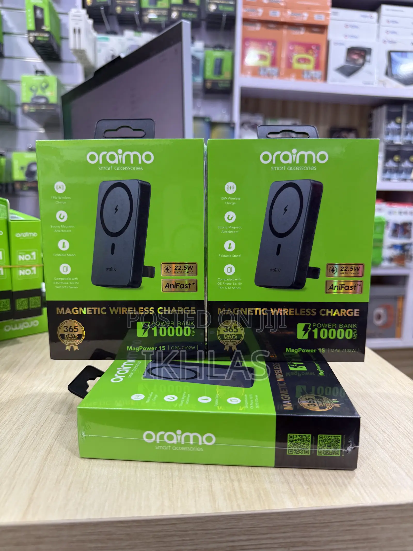 Oraimo Mag Power 15 Powerbank Opb-7102w Magnetic Wireless Charger