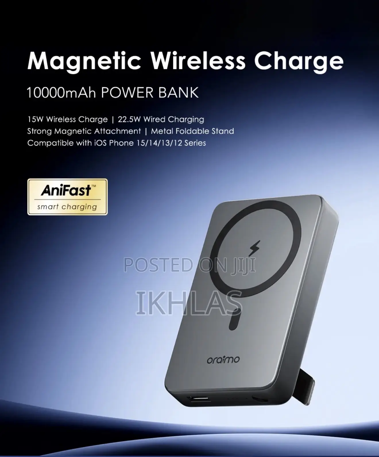 Oraimo Mag Power 15 Powerbank Opb-7102w Magnetic Wireless Charger