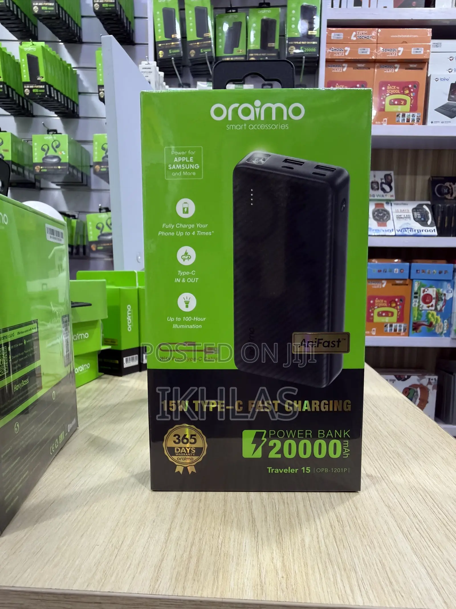 Oraimo Powerbank 20000mah Traveler 15 Opb-1201p Type C Fast Charging