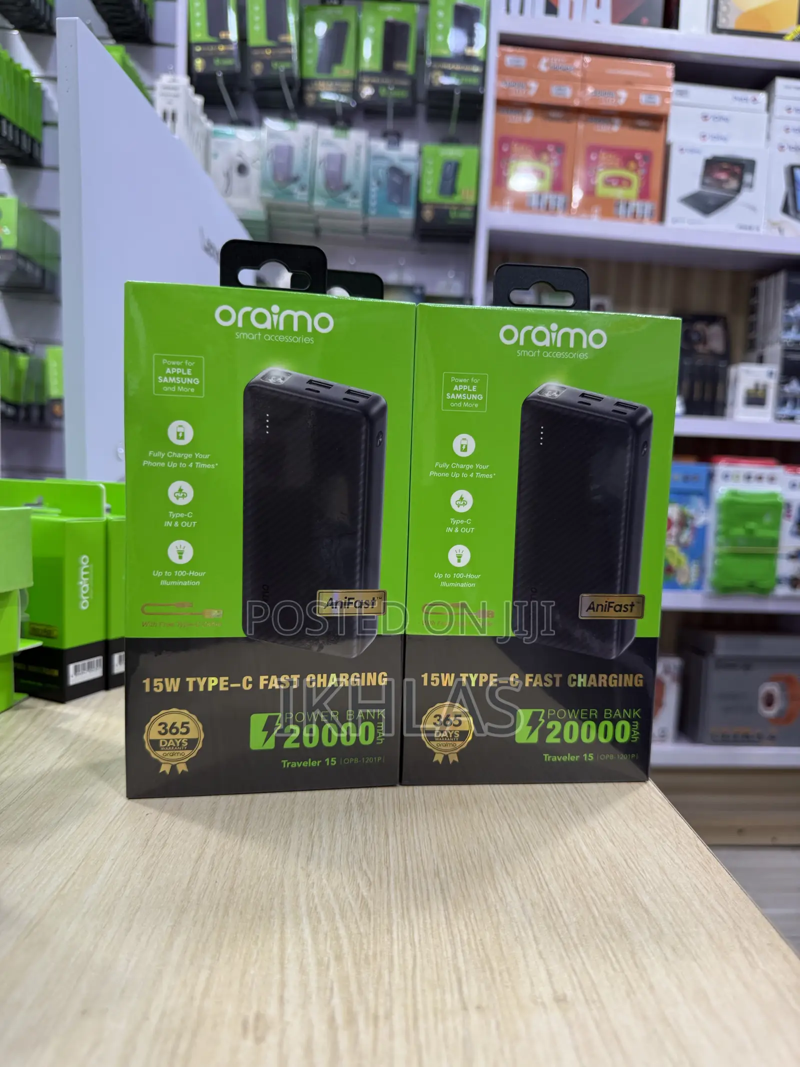 Oraimo Powerbank 20000mah Traveler 15 Opb-1201p Type C Fast Charging