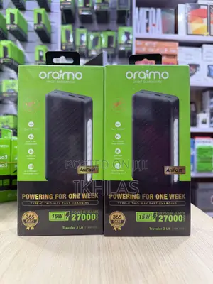 Oraimo Power Bank Traveler 3 Lit Opb-1270 It Has 27000mah With 15w