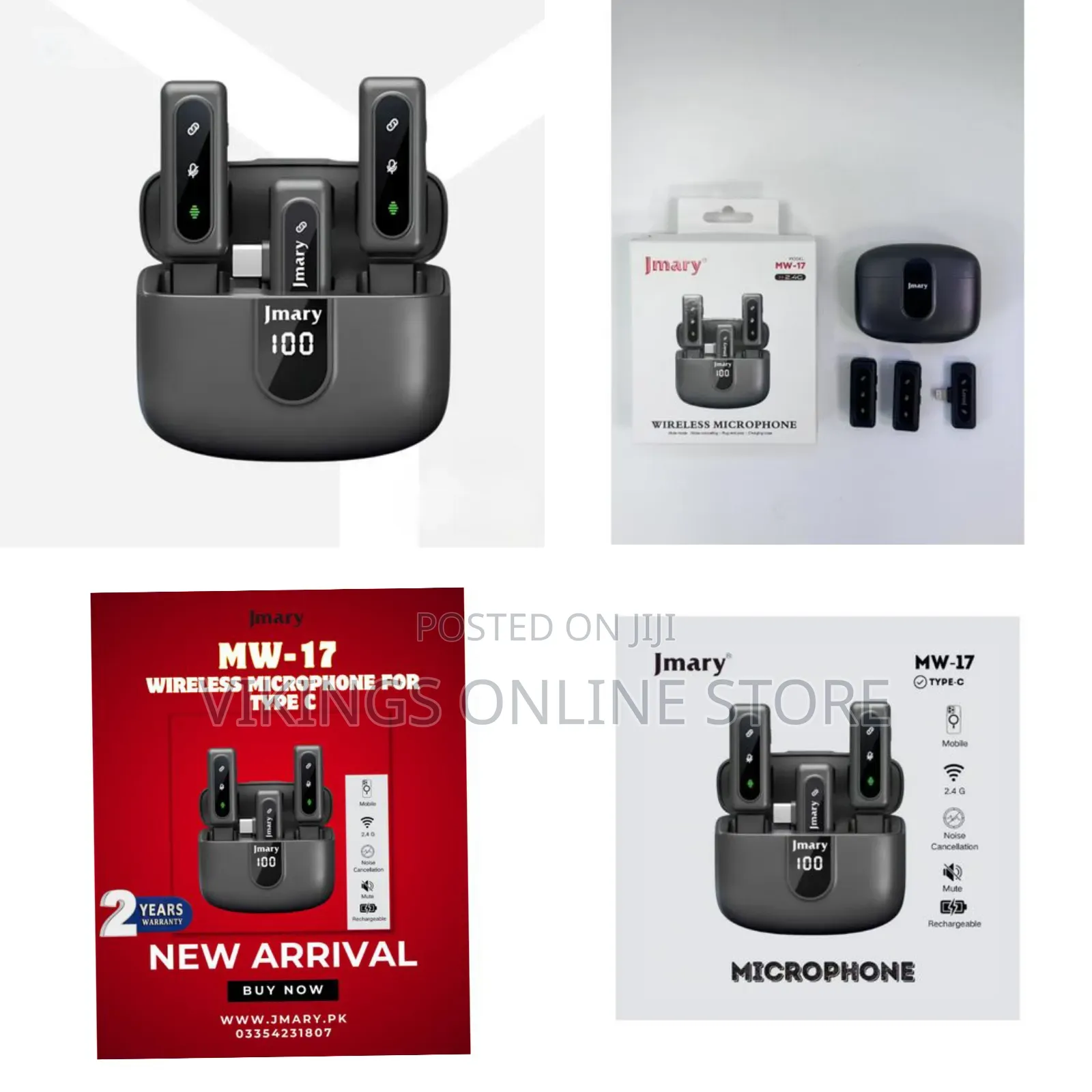 Jmary Mw-17 2.4g Wireless Microphone for Mobile Clip-on Lavalier Mic