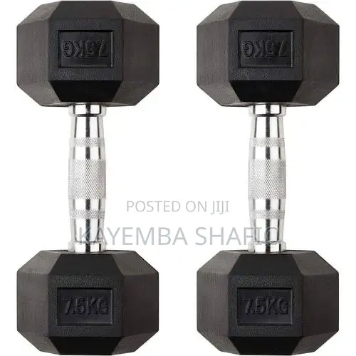 Cult 7.5kg Rubber Hex Dumbbells (Pair) – Great Condition